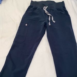Figs Navy Blue Cargo Scrub Pants